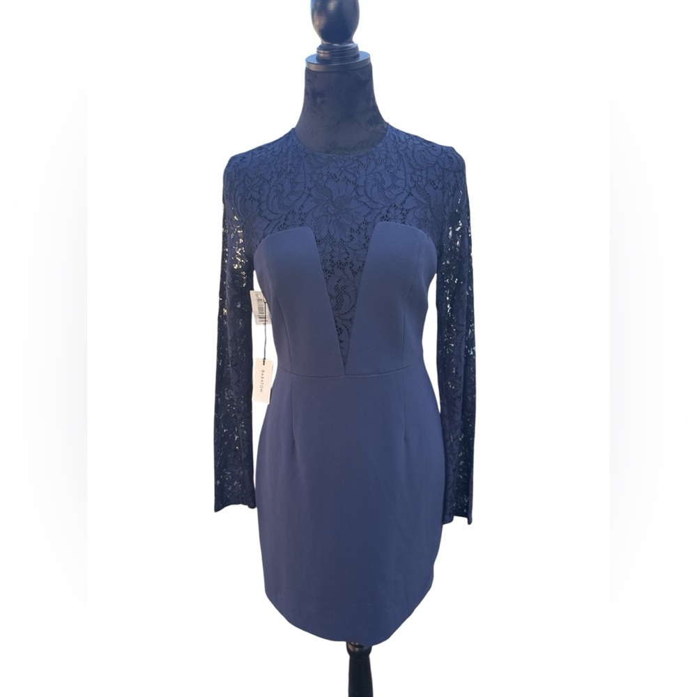 Babaton Masaki Navy Lace Bustier‎ Mini Dress NWT Size 6 (Aritzia Starboard)